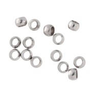 Round crushable beads 2 mm - 316 stainless steel x100