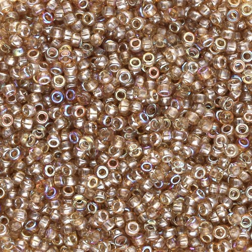 Seed beads Miyuki 15/0 55019 - Crystal Brown Rainbow x8g