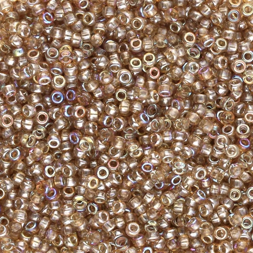 Seed beads Miyuki 15/0 55019 - Crystal Brown Rainbow x8g