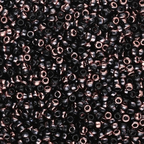 Seed beads Miyuki 15/0 55034 - Black Capri Gold x8g
