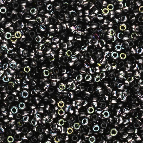 Seed beads Miyuki 15/0 55038 - Black Vitrail x8g