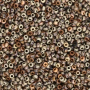 Seed beads Miyuki 15/0 55046 - Black California Gold Rush Mat x8g
