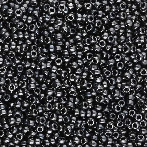 Rocaille Miyuki 15/0 55096 - Black Vacuum Hematite Full x8g