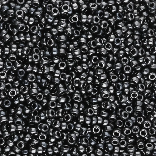 Rocaille Miyuki 15/0 55096 - Black Vacuum Hematite Full x8g