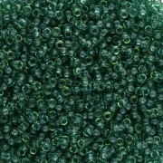 Seed beads Miyuki 15/0 1408 - Dyed Transparent Faye Green x8g