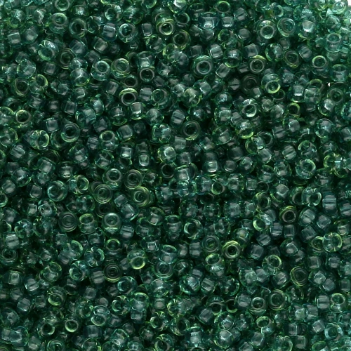Seed beads Miyuki 15/0 1408 - Dyed Transparent Faye Green x8g