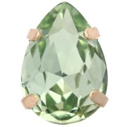 Aurora A4320 Setting Crystal, 14x10 mm - Gold-Plated - Chrysolite x1