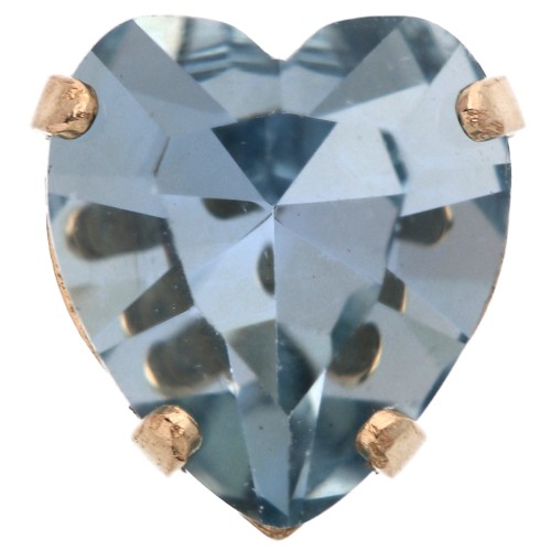 Aurora Coeur A4831 Antique Heart Crystal Setting 11x10 mm - Gold-Plated - Light Sapphire x1