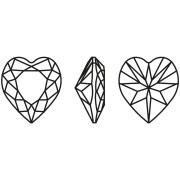 Aurora Coeur A4831 Antique Heart Crystal Setting 11x10 mm - Gold-Plated - Light Sapphire x1