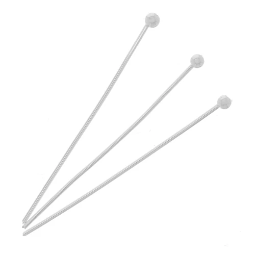Ball Head Nails 26x0.5 mm - Silver x50