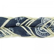 Braided ethnic Cord 20 mm Navy x1m|raw }}