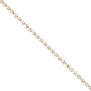 Brass strass chain with cut crystal 3.20 mm - Gold - Crystal x50cm