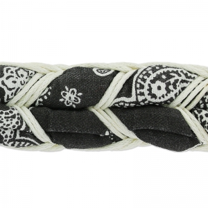 Braided ethnic Cord 20 mm Black x1m