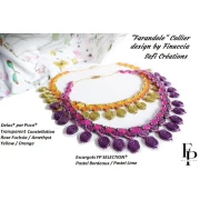 Delos® glass beads by Puca® 6x11 mm - Transparent Constellation Amethyst x10g