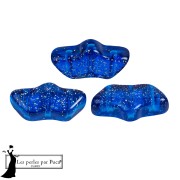 Delos® glass beads by Puca® 6x11 mm - Transparent Constellation Blue x10g