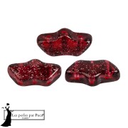 Delos® glass beads by Puca® 6x11 mm - Transparent Constellation Garnet x10g