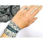 Ethnic lace spagnled 12 mm Brown/Orange x1m