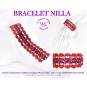 Delos® glass beads by Puca® 6x11 mm - Transparent Constellation Violet x10g