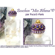 Helios® glass beads by Puca® 6x10mm - Transparent Constellation Amethyst x10g