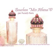 Helios® glass beads by Puca® 6x10 mm - Transparent Constellation Red x10g