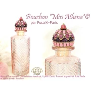 Helios® glass beads by Puca® 6x10 mm - Transparent Constellation Red x10g