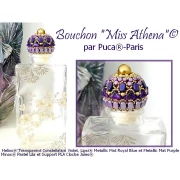 Helios® glass beads by Puca® 6x10 mm - Transparent Constellation Red x10g