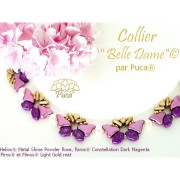 Helios® glass beads by Puca® 6x10 mm - Metal Shine Plum x10g