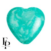 Glass heart bead 16x15 mm - Mishmash Emerald x1