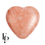 Glass heart bead 16x15 mm - Mishmash Peach x1