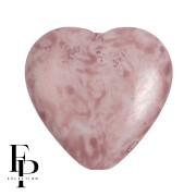 Glass heart bead 16x15 mm - Mishmash Topaz x1
