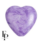 Glass heart bead 16x15 mm - Mishmash Violet x1