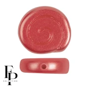 Glass snail beads 13 mm - Pastel Dark Coral x6