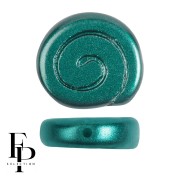 Glass snail beads 13 mm - Pastel Emerald x6