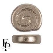 Glass snail beads 13 mm - Pastel Light Brown Coco x6