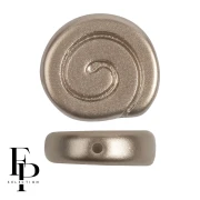 Glass snail beads 13 mm - Pastel Light Brown Coco x6