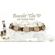 Glass snail beads 13 mm - Pastel Light Brown Coco x6