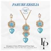 13 mm glass snail beads - Pastel Light Sapphire x6