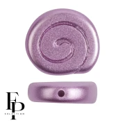 Glass snail beads 13 mm - Pastel Lila x6