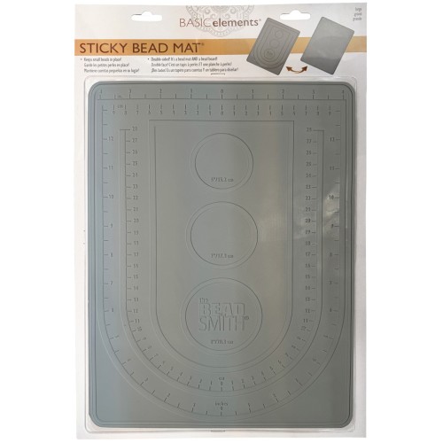 Double-sided adhesive beading mat 31x22.5 cm - Beadsmith - Grey x1