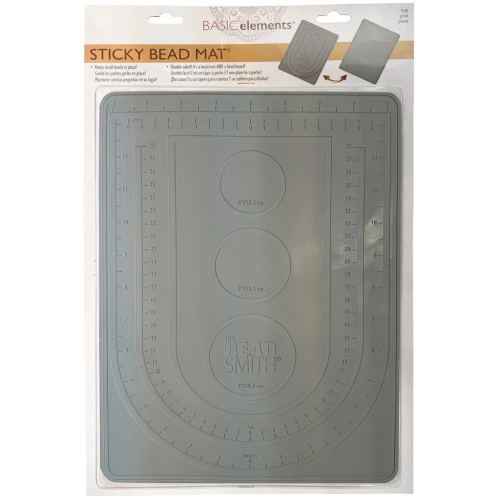 Double-sided adhesive beading mat 31x22.5 cm - Beadsmith - Grey x1