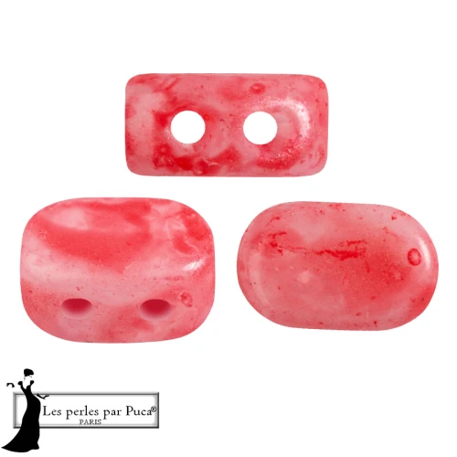 Lipsi® glass beads by Puca® 4x6 mm - Mishmash Dark Peach x10g