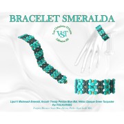 Lipsi® glass beads by Puca® 4x6 mm - Mishmash Emerald x10g