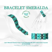 Lipsi® glass beads by Puca® 4x6 mm - Mishmash Emerald x10g