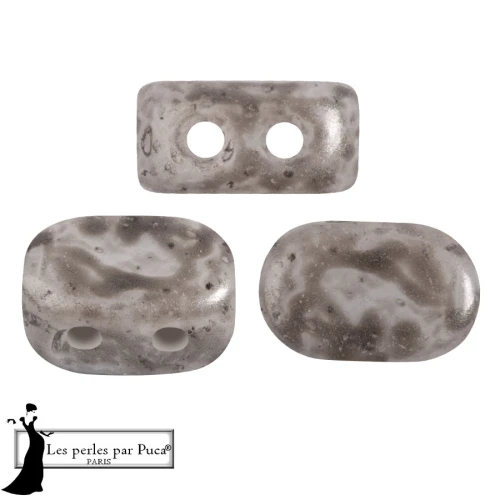 Lipsi® glass beads by Puca® 4x6 mm - Mishmash Taupe x10g