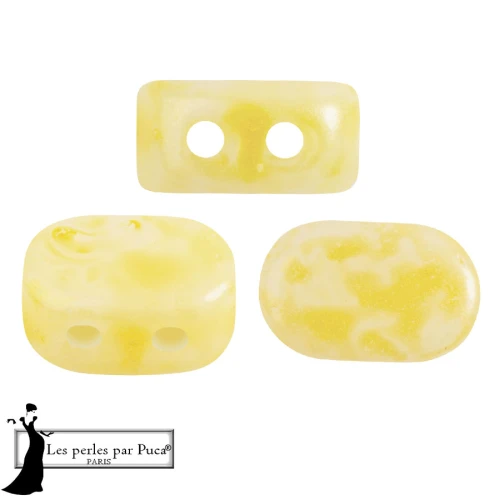 Lipsi® glass beads by Puca® 4x6 mm - Mishmash Yellow x10g