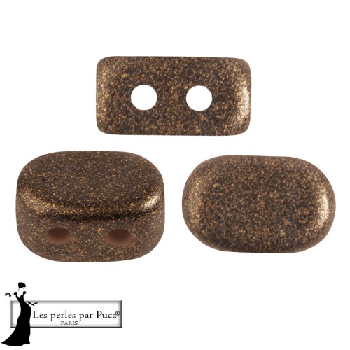 Lipsi® glass beads by Puca® 4x6 mm - Bronze Anthracite x10g