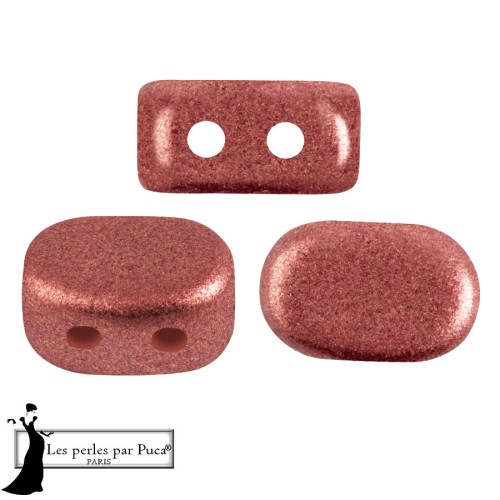 Lipsi® glass beads by Puca® 4x6 mm - Pink Bronze x10g