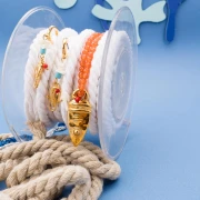 Shrimp pendant 23x10.5 mm - Gilded with fine gold x1