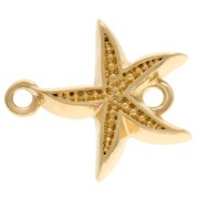 Starfish insert 19x17 mm - Gold-plated x1
