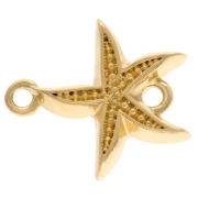 Starfish insert 19x17 mm - Gold-plated x1